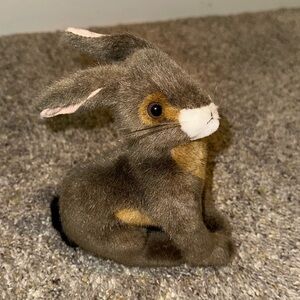 Plush Bunny Rabbit, 2003 Smithsonian Little Soundprints, 6" Stuffed Animal, RARE